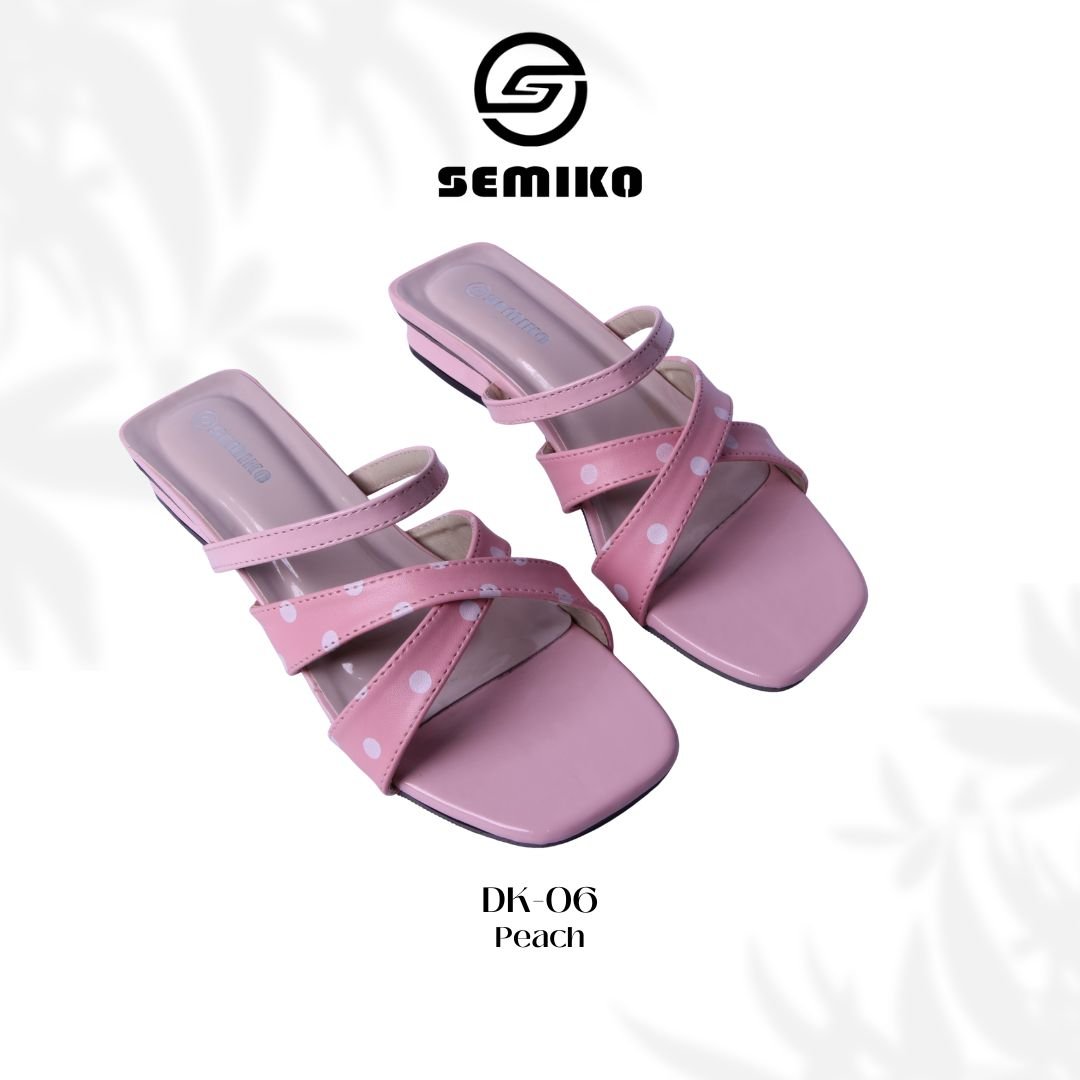 SEMIKO DK 06 Sandal Heels Wanita Hak Tahu Block Heels Polkadot
